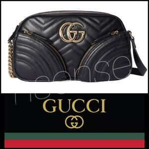Gucci GG Logo Quilted Shoulder Bag